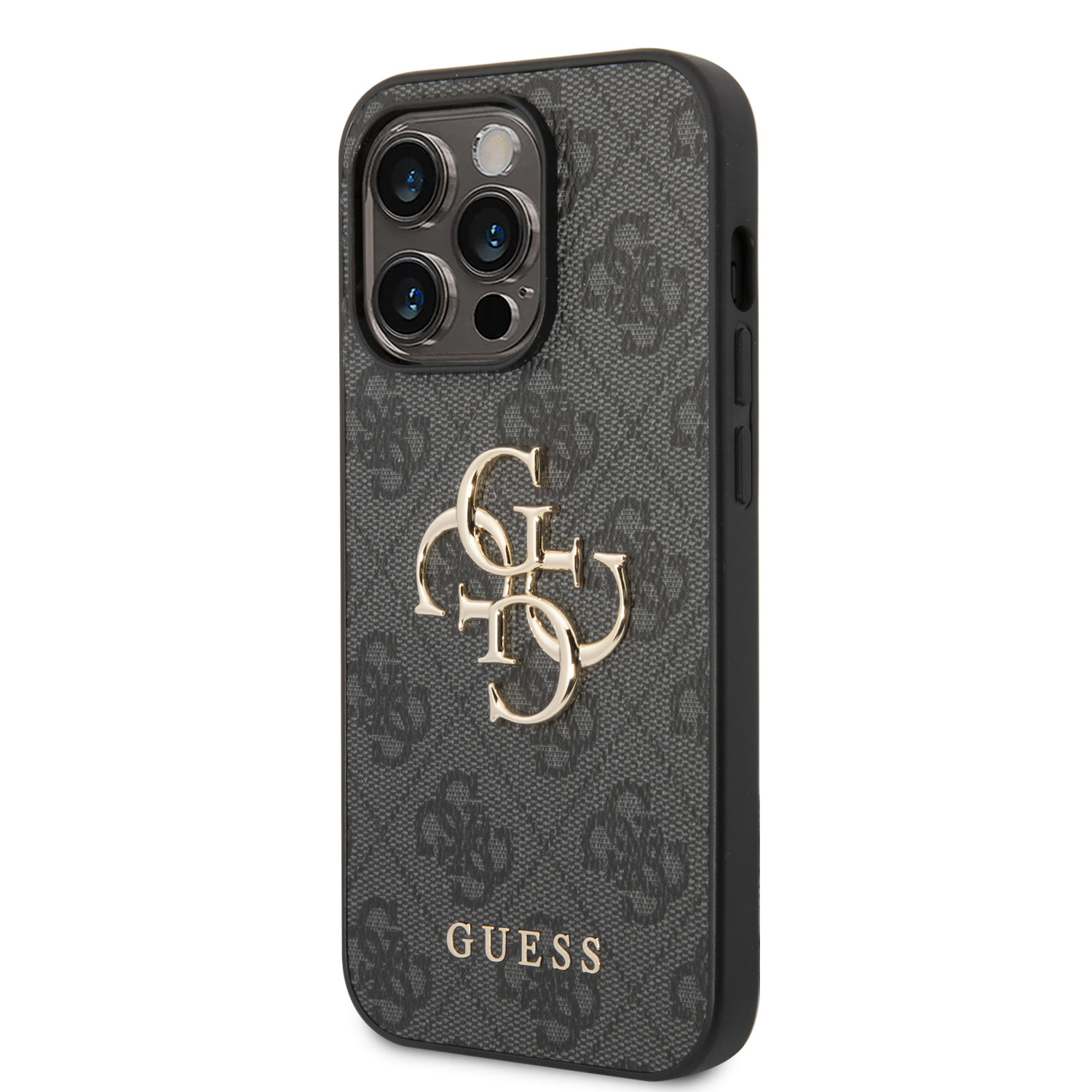 Guess Guess iPhone 15 Pro Hardcase hoesje - 4G - Big Metal Logo - Grijs, foto 2 van 6