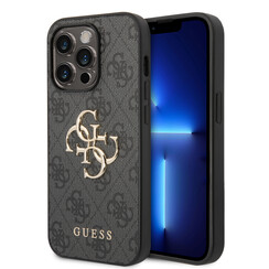 Guess iPhone 15 Pro TPU Hardcase-Rückseite - 4G - Big Metal Logo - Grau
