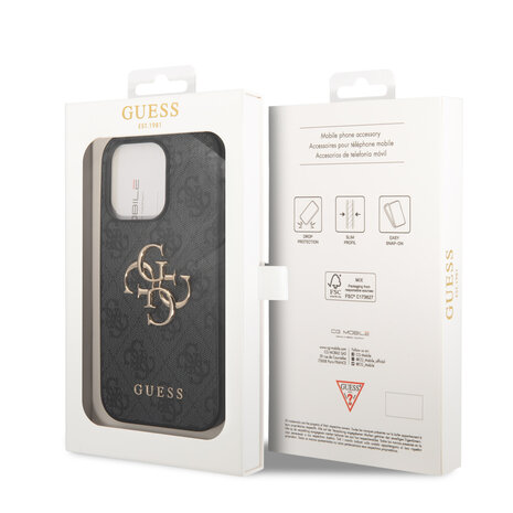 Guess Guess Coque arrière en TPU iPhone 15 Pro - 4G - Big Metal Logo - Gris Guess Guess Coque arrière en TPU iPhone 15 Pro - 4G - Big Metal Logo - Gris
