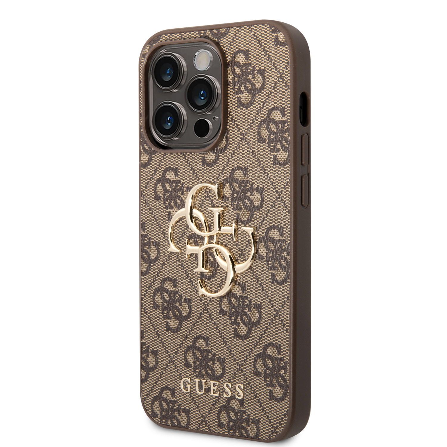 Guess Guess iPhone 15 Pro Max Hardcase hoesje - 4G - Big Metal Logo - Bruin, foto 2 van 6