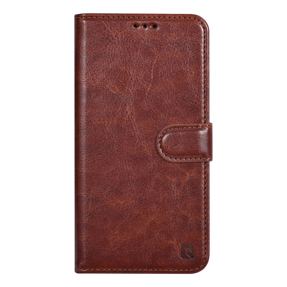 UNIQ Accessory UNIQ Accessory iPhone 15 Pro Book Case hoesje - Pasjeshouder voor 3 pasjes - Magneetsluiting - Hanger - Bruin UNIQ Accessory UNIQ Accessory iPhone 15 Pro Book Case hoesje - Pasjeshouder voor 3 pasjes - Magneetsluiting - Hanger - Bruin