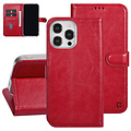 UNIQ Accessory UNIQ Accessory iPhone 15 Pro Max Book Case hoesje - Pasjeshouder voor 3 pasjes - Magneetsluiting - Hanger - Rood