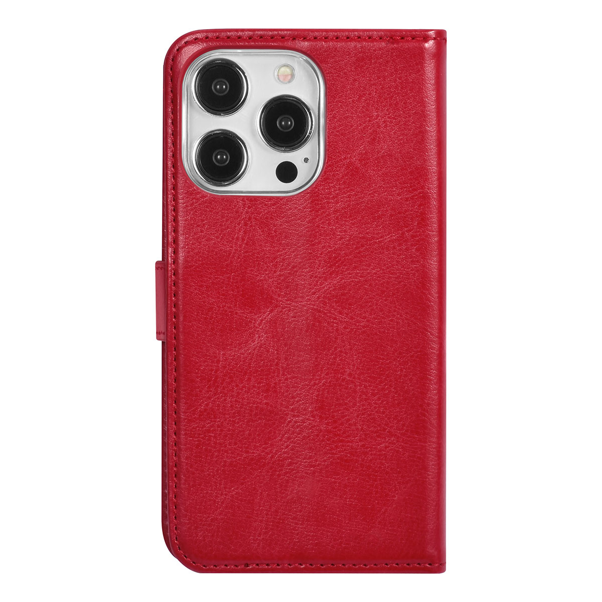 UNIQ Accessory UNIQ Accessory iPhone 15 Pro Book Case hoesje - Pasjeshouder voor 3 pasjes - Magneetsluiting - Hanger - Rood, foto 3 van 5