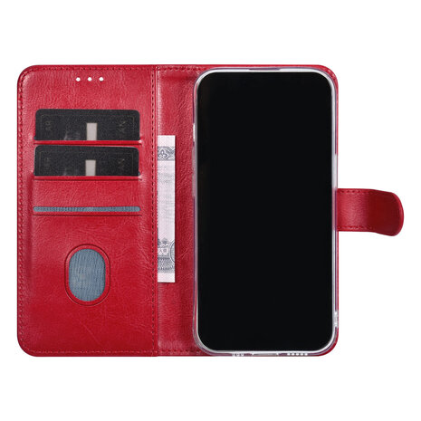 UNIQ Accessory UNIQ Accessory iPhone 15 Pro Book Case hoesje - Pasjeshouder voor 3 pasjes - Magneetsluiting - Hanger - Rood UNIQ Accessory UNIQ Accessory iPhone 15 Pro Book Case hoesje - Pasjeshouder voor 3 pasjes - Magneetsluiting - Hanger - Rood