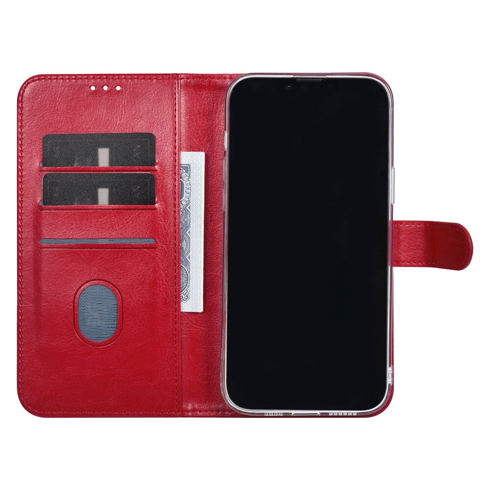 UNIQ Accessory UNIQ Accessory iPhone 15 & 14 Plus Book Case hoesje - Pasjeshouder voor 3 pasjes - Magneetsluiting - Hanger - Rood UNIQ Accessory UNIQ Accessory iPhone 15 & 14 Plus Book Case hoesje - Pasjeshouder voor 3 pasjes - Magneetsluiting - Hanger - Rood