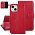 UNIQ Accessory iPhone 15 Book Case hoesje - Pasjeshouder voor 3 pasjes - Magneetsluiting - Hanger - Rood UNIQ Accessory iPhone 15 Book Case hoesje - Pasjeshouder voor 3 pasjes - Magneetsluiting - Hanger - Rood