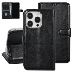 UNIQ Accessory Étui pour Samsung iPhone 15 Pro - Porte-cartes pour 3 cartes - Fermeture magnétique -Noir