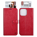 UNIQ Accessory UNIQ Accessory iPhone 15 Pro Max Book Case hoesje - Pasjeshouder voor 3 pasjes - Magneetsluiting - Hanger - Rood