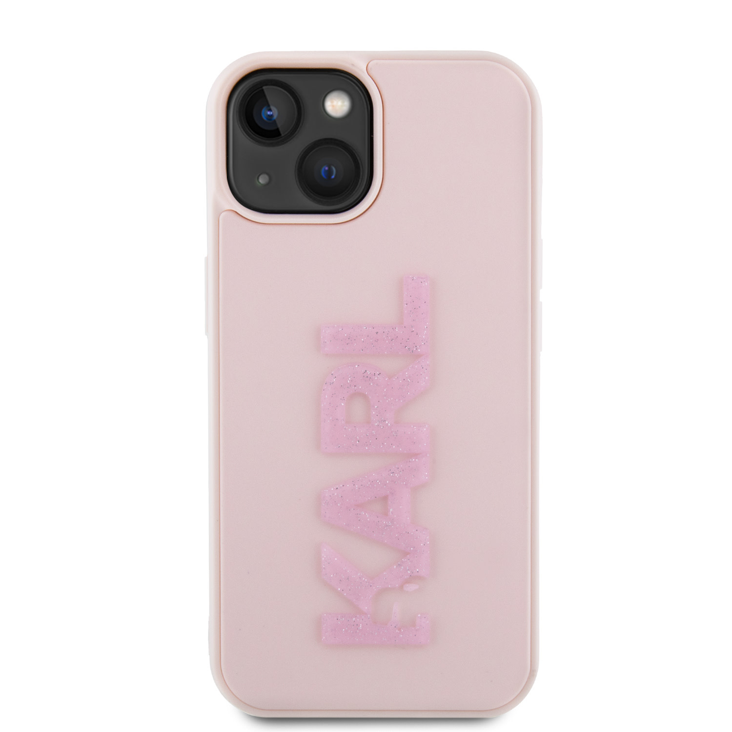 Karl Lagerfeld Karl Lagerfeld iPhone 15 Hardcase hoesje - 3D Glitter Logo - Roze, foto 3 van 6