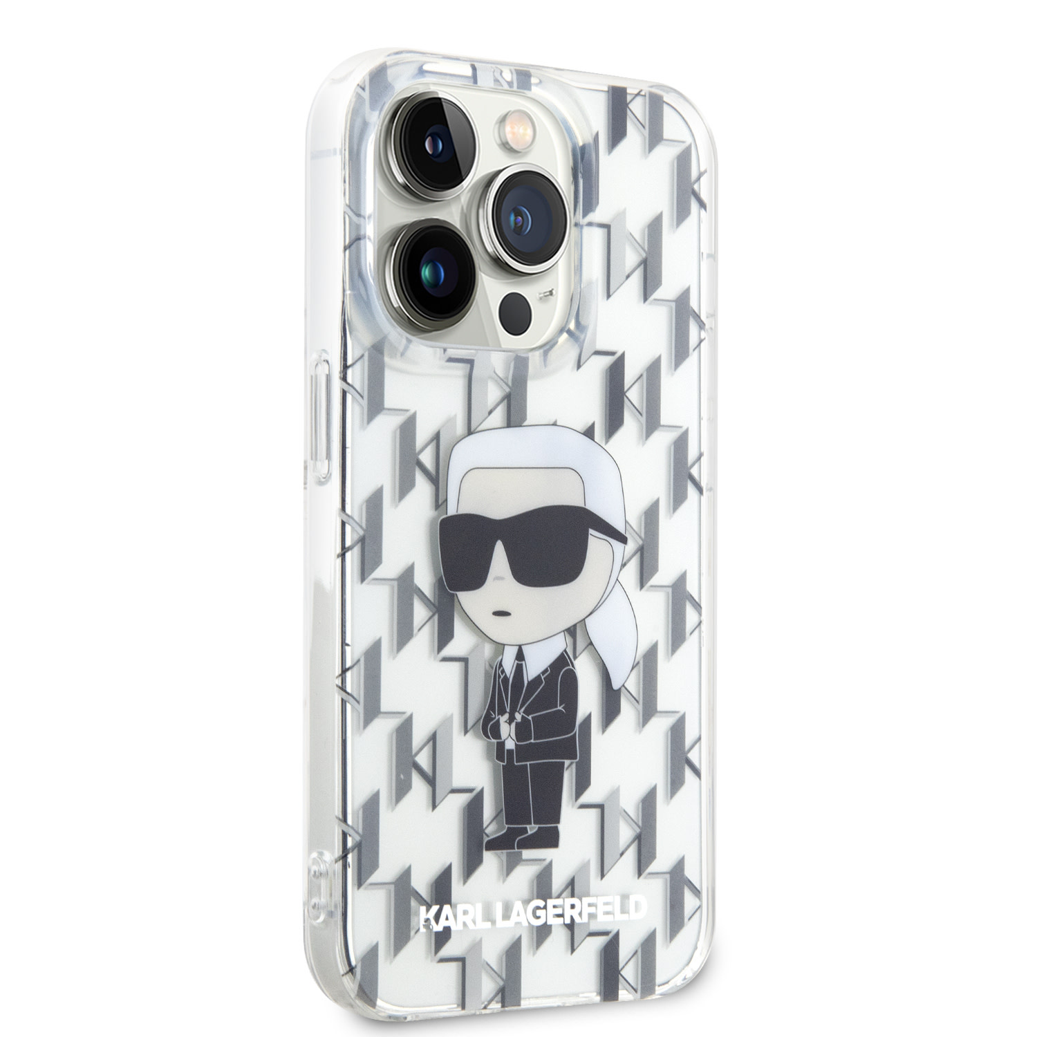 Karl Lagerfeld Karl Lagerfeld iPhone 15 Pro Hardcase hoesje - Ikonik Monogram - Transparant, foto 4 van 6