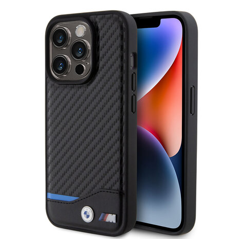 BMW BMW Étui pour Samsung iPhone 15 Pro - Carbon - Noir BMW BMW Étui pour Samsung iPhone 15 Pro - Carbon - Noir