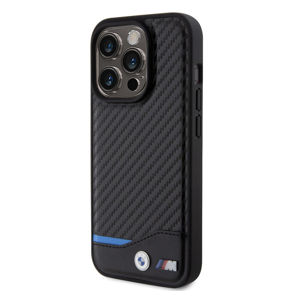 BMW BMW Étui pour Samsung iPhone 15 Pro - Carbon - Noir BMW BMW Étui pour Samsung iPhone 15 Pro - Carbon - Noir