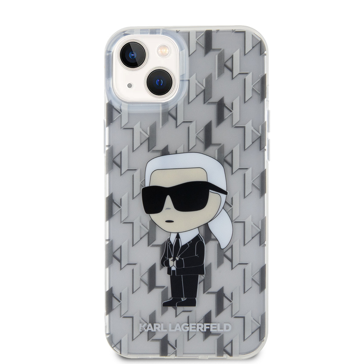 Karl Lagerfeld Karl Lagerfeld iPhone 15 & 14 Plus Hardcase hoesje - Ikonik Monogram - Transparant, foto 3 van 6