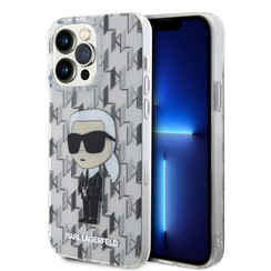 Karl Lagerfeld iPhone 15 Pro Max TPU Hardcase-Rückseite - Ikonik Monogram - Transparent