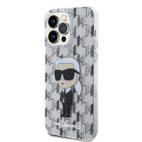 Karl Lagerfeld Karl Lagerfeld iPhone 15 Pro Max TPU Hardcase-Rückseite - Ikonik Monogram - Transparent Karl Lagerfeld Karl Lagerfeld iPhone 15 Pro Max TPU Hardcase-Rückseite - Ikonik Monogram - Transparent