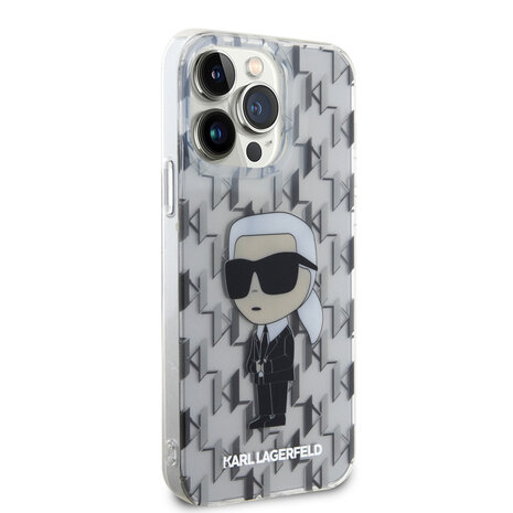Karl Lagerfeld Karl Lagerfeld Coque arrière en TPU iPhone 15 Pro Max - Ikonik Monogram - Transparent Karl Lagerfeld Karl Lagerfeld Coque arrière en TPU iPhone 15 Pro Max - Ikonik Monogram - Transparent