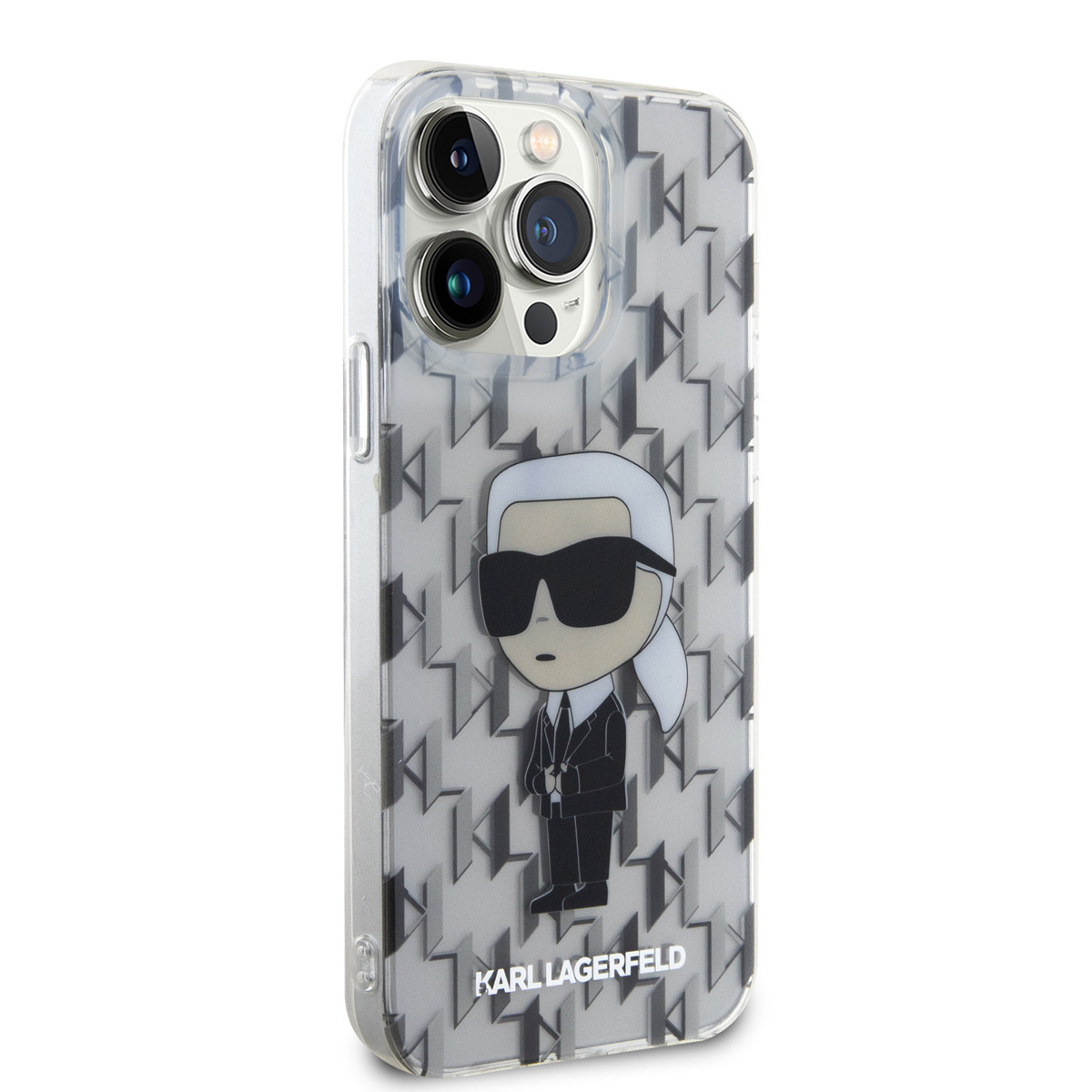 Karl Lagerfeld Karl Lagerfeld iPhone 15 Pro Max Hardcase hoesje - Ikonik Monogram - Transparant, foto 4 van 6