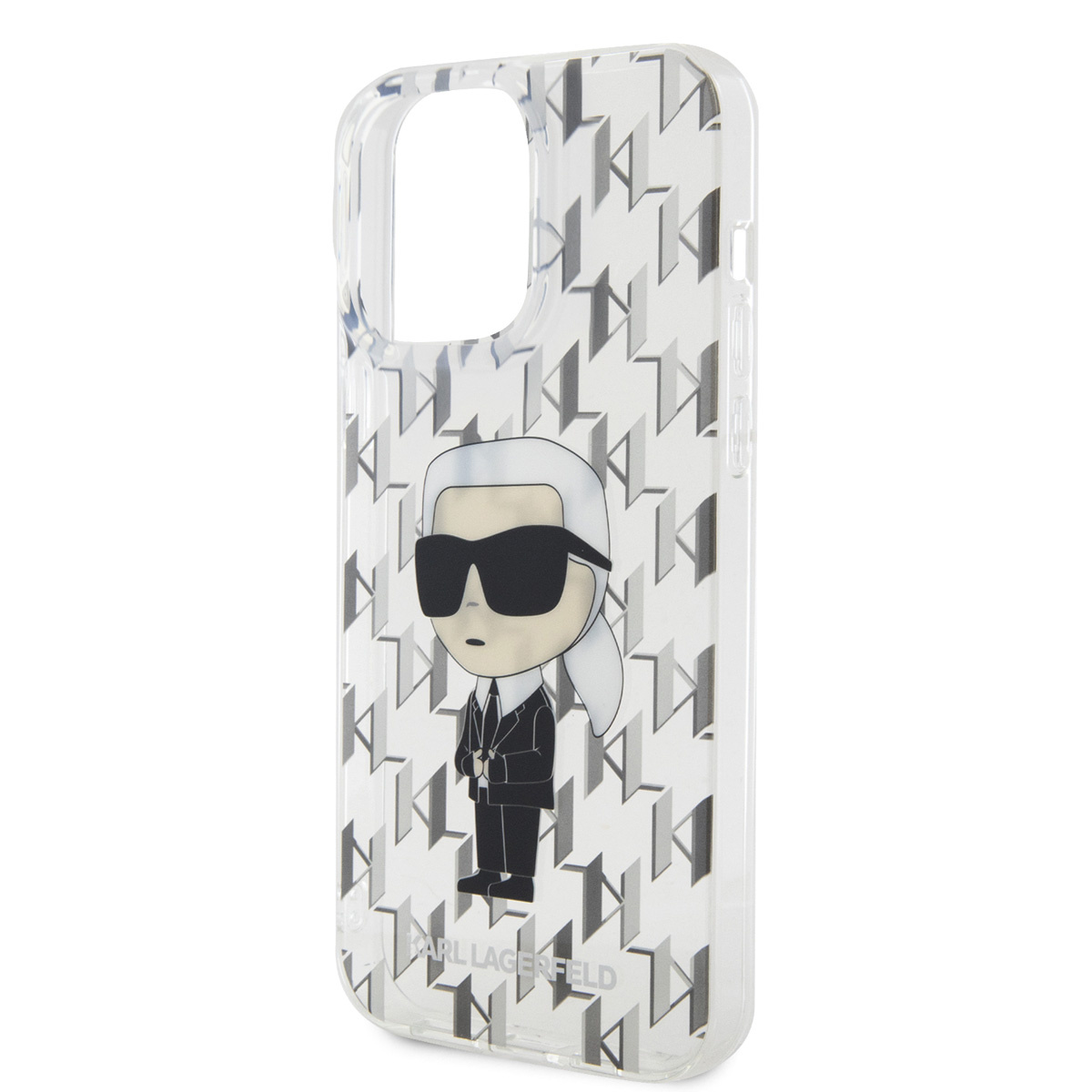 Karl Lagerfeld Karl Lagerfeld iPhone 15 Pro Max Hardcase hoesje - Ikonik Monogram - Transparant, foto 5 van 6