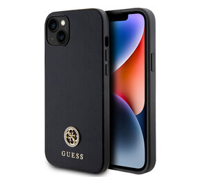 Guess Guess iPhone 15 & 14 Plus TPU Hardcase - 4G Metal Logo - Strass - Black Guess Guess iPhone 15 & 14 Plus TPU Hardcase - 4G Metal Logo - Strass - Black