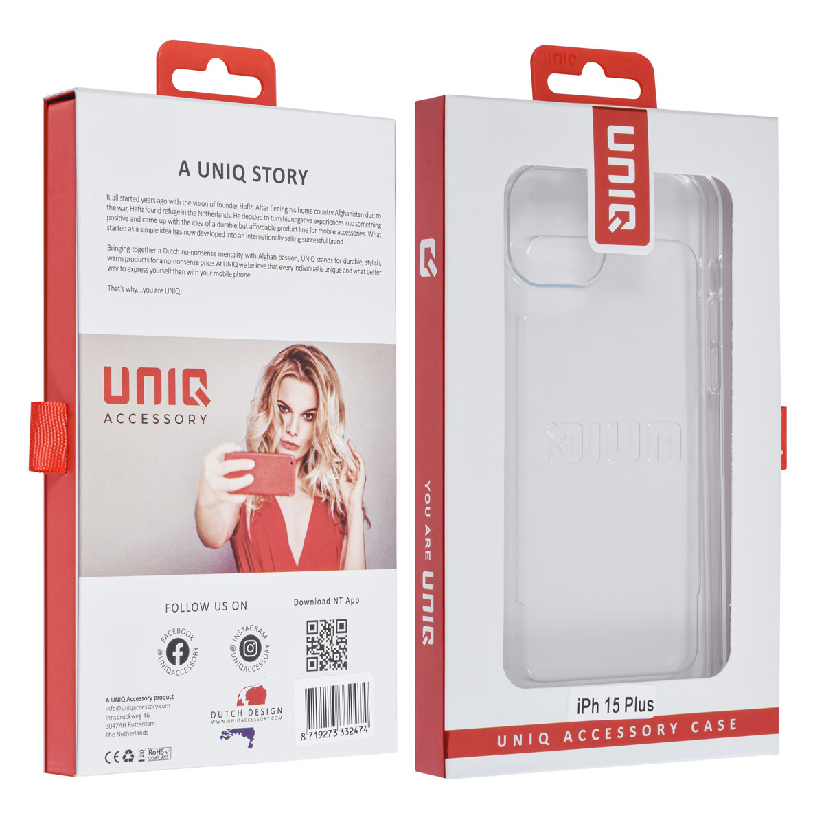 UNIQ Accessory UNIQ Accessory iPhone 15 Plus TPU Back Cover hoesje - Transparant, foto 4 van 4