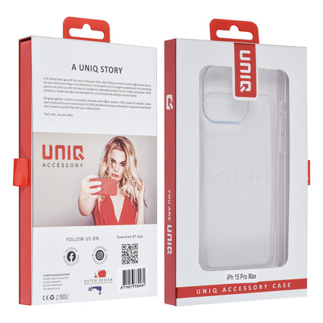 UNIQ Accessory UNIQ Accessory Coque arrière en iPhone 15 Pro Max - Transparent UNIQ Accessory UNIQ Accessory Coque arrière en iPhone 15 Pro Max - Transparent