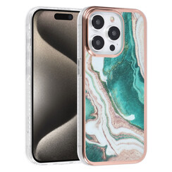 UNIQ Accessory iPhone 15 Pro TPU Back Cover hoesje - Marble Green