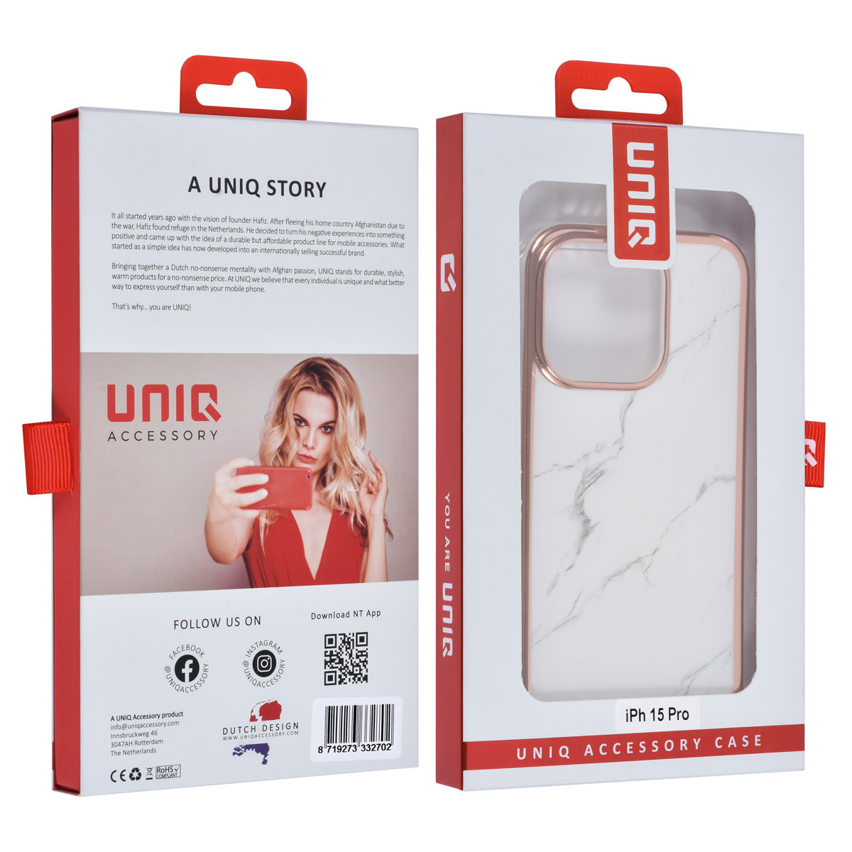UNIQ Accessory UNIQ Accessory iPhone 15 Pro TPU Back Cover hoesje - Marble, foto 4 van 4