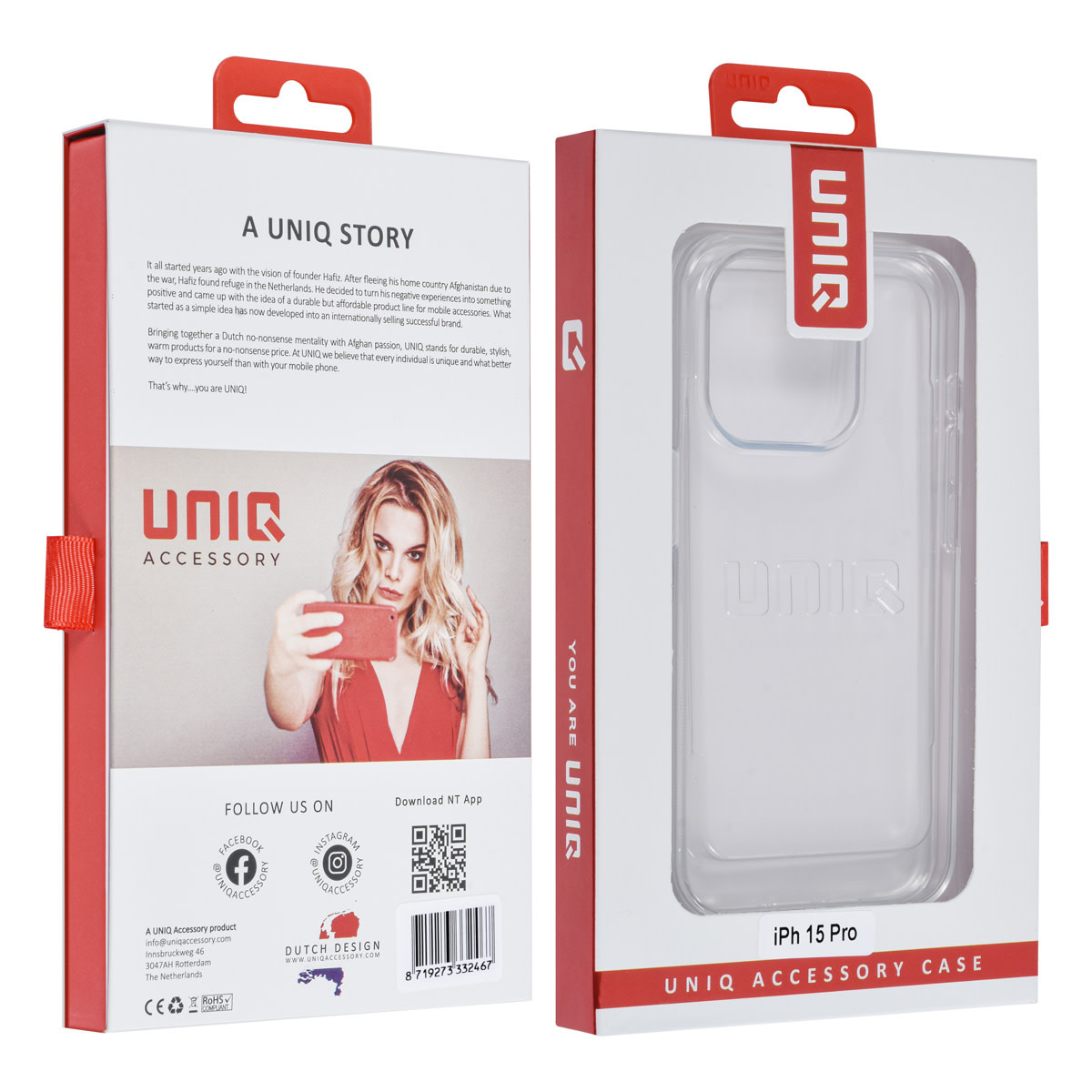 UNIQ Accessory UNIQ Accessory iPhone 15 Pro TPU Back Cover hoesje - Transparant, foto 4 van 4