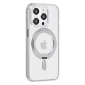 UNIQ Accessory UNIQ Accessory iPhone 14 Pro TPU Back Cover hoesje - Magsafe Compatible 360 Graden Draaibare Standaard - Transparant - Zilver