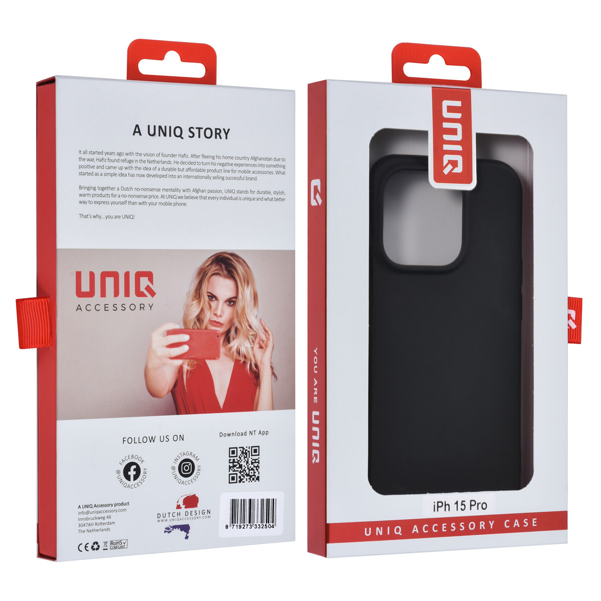 UNIQ Accessory UNIQ Accessory iPhone 15 Pro TPU Back Cover hoesje - Zwart, foto 4 van 4