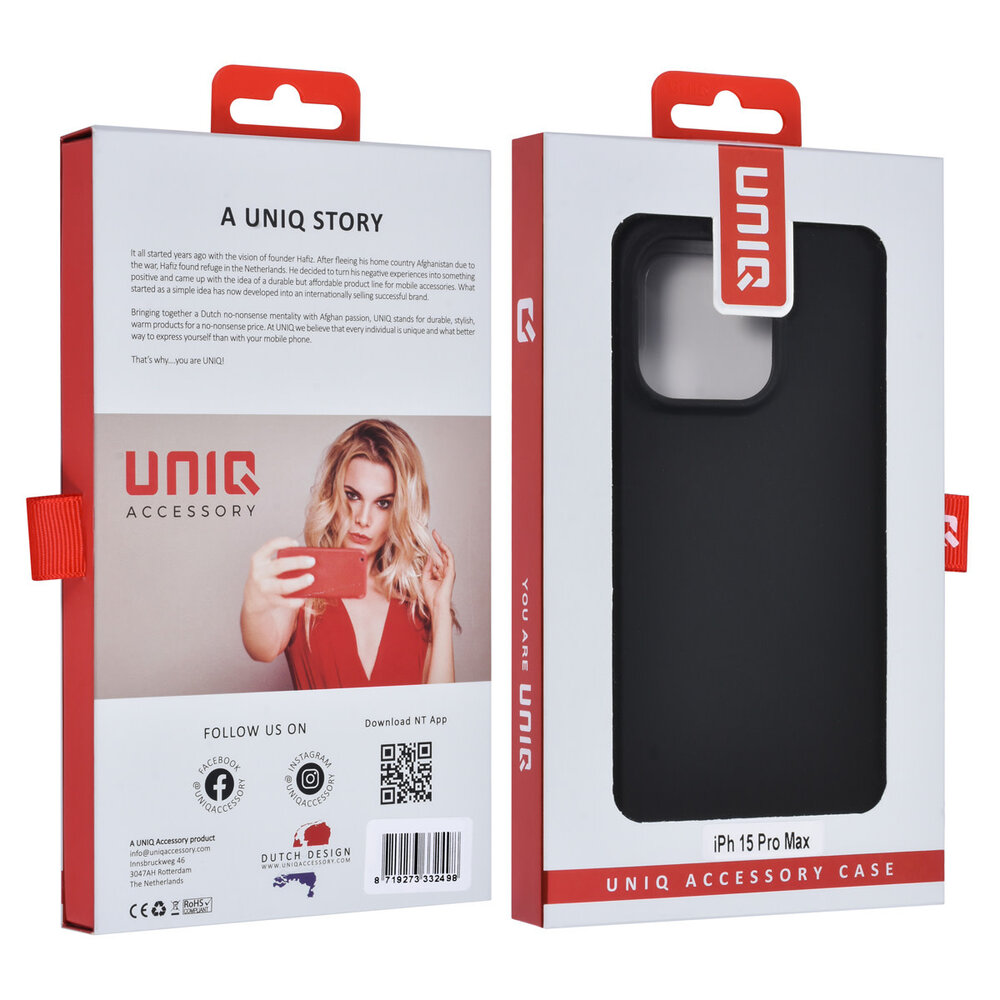 UNIQ Accessory UNIQ Accessory iPhone 15 Pro Max Silikonhülle - Schwarz UNIQ Accessory UNIQ Accessory iPhone 15 Pro Max Silikonhülle - Schwarz