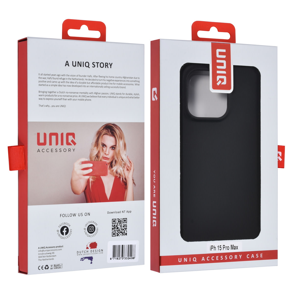 UNIQ Accessory UNIQ Accessory iPhone 15 Pro Max TPU Back Cover hoesje - Zwart, foto 4 van 4
