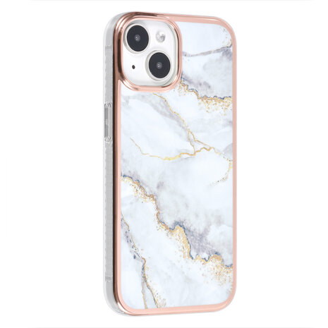 UNIQ Accessory UNIQ Accessory iPhone 15 Silikonhülle - Marble White UNIQ Accessory UNIQ Accessory iPhone 15 Silikonhülle - Marble White