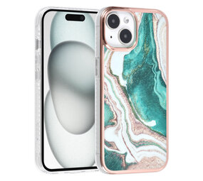 UNIQ Accessory UNIQ Accessory iPhone 15 Silikonhülle - Marble Green UNIQ Accessory UNIQ Accessory iPhone 15 Silikonhülle - Marble Green