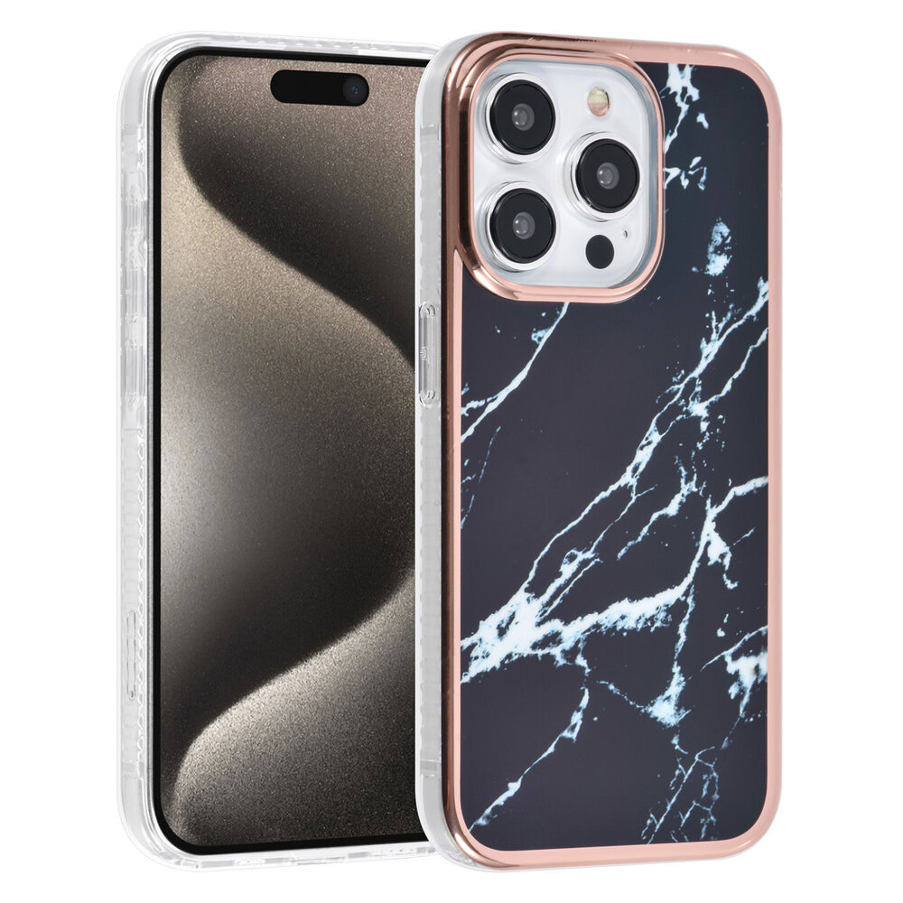 UNIQ Accessory UNIQ Accessory Coque arrière en iPhone 15 Pro - Marble Black UNIQ Accessory UNIQ Accessory Coque arrière en iPhone 15 Pro - Marble Black