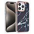 UNIQ Accessory iPhone 15 Pro TPU Back Cover hoesje - Marble Black UNIQ Accessory iPhone 15 Pro TPU Back Cover hoesje - Marble Black