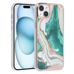 UNIQ Accessory iPhone 15 Plus TPU Back Cover hoesje - Marble Green