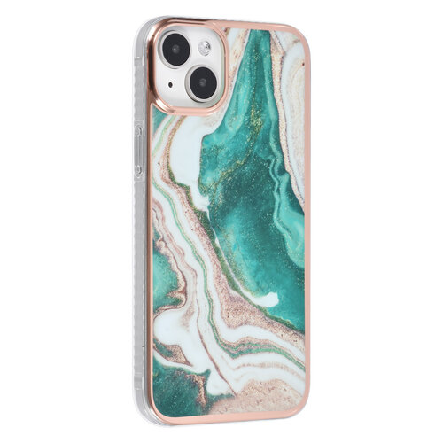 UNIQ Accessory UNIQ Accessory iPhone 15 Plus TPU Back Cover hoesje - Marble Green