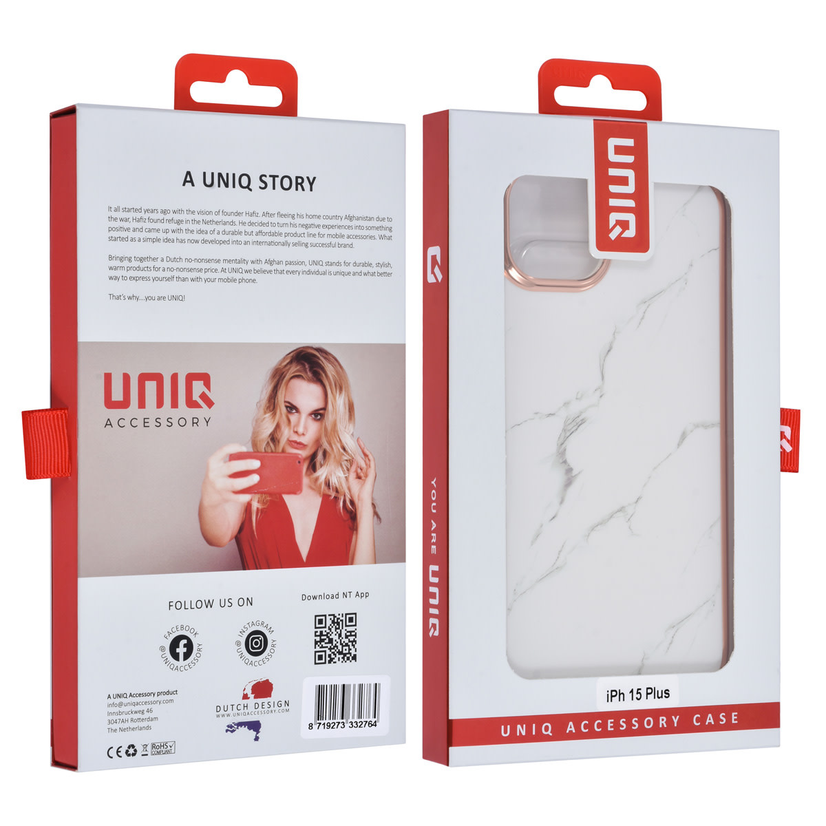 UNIQ Accessory UNIQ Accessory iPhone 15 & 14 Plus TPU Back Cover hoesje - Marble, foto 4 van 4