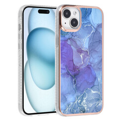 UNIQ Accessory Coque arriere en iPhone 15 & 14 Plus - Marble Purple