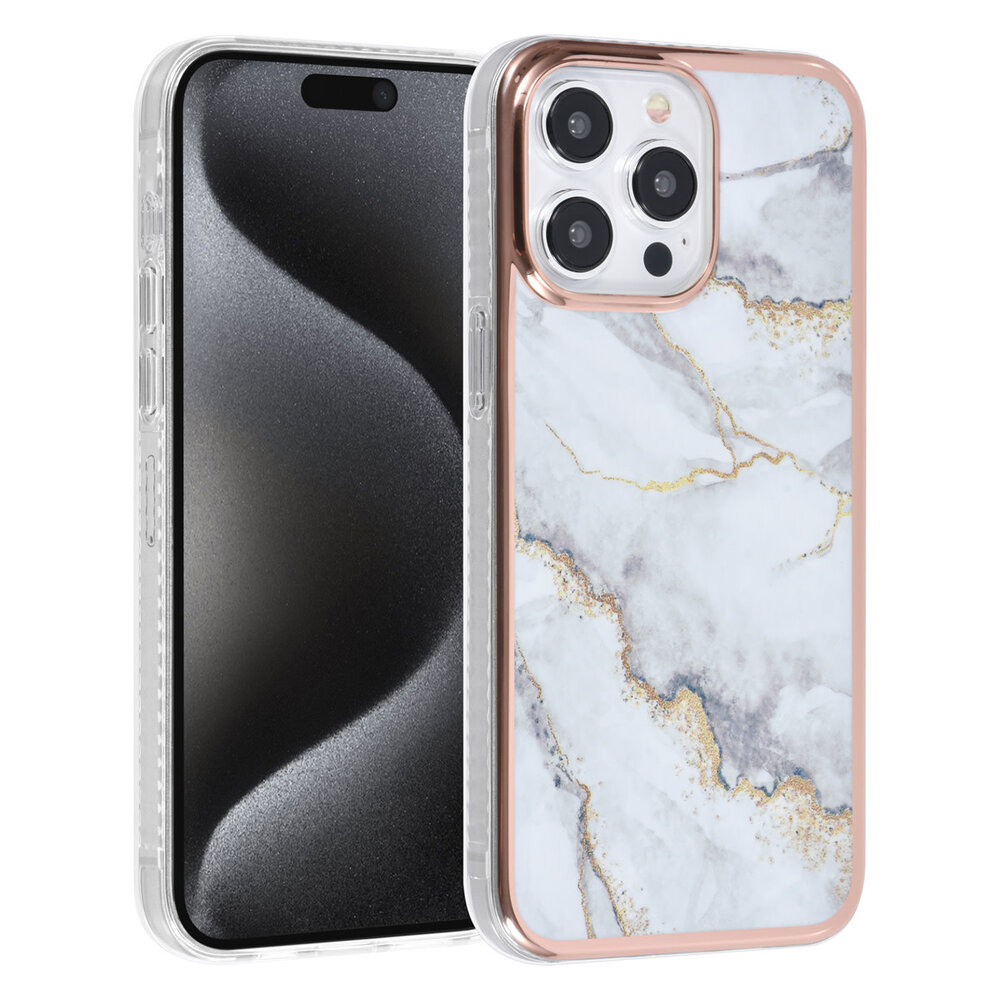 UNIQ Accessory UNIQ Accessory Coque arrière en iPhone 15 Pro Max - Marble White UNIQ Accessory UNIQ Accessory Coque arrière en iPhone 15 Pro Max - Marble White