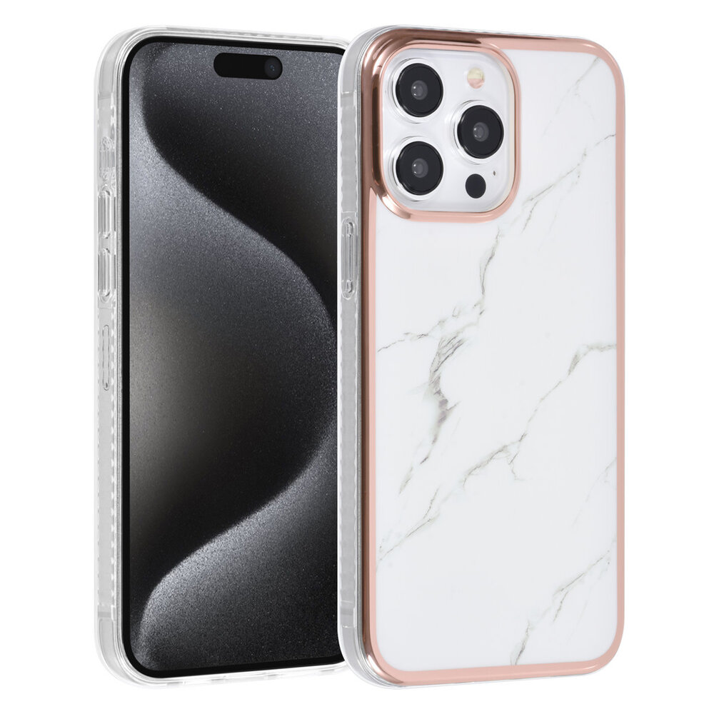 UNIQ Accessory UNIQ Accessory iPhone 15 Pro Max TPU Back Cover hoesje - Marble UNIQ Accessory UNIQ Accessory iPhone 15 Pro Max TPU Back Cover hoesje - Marble