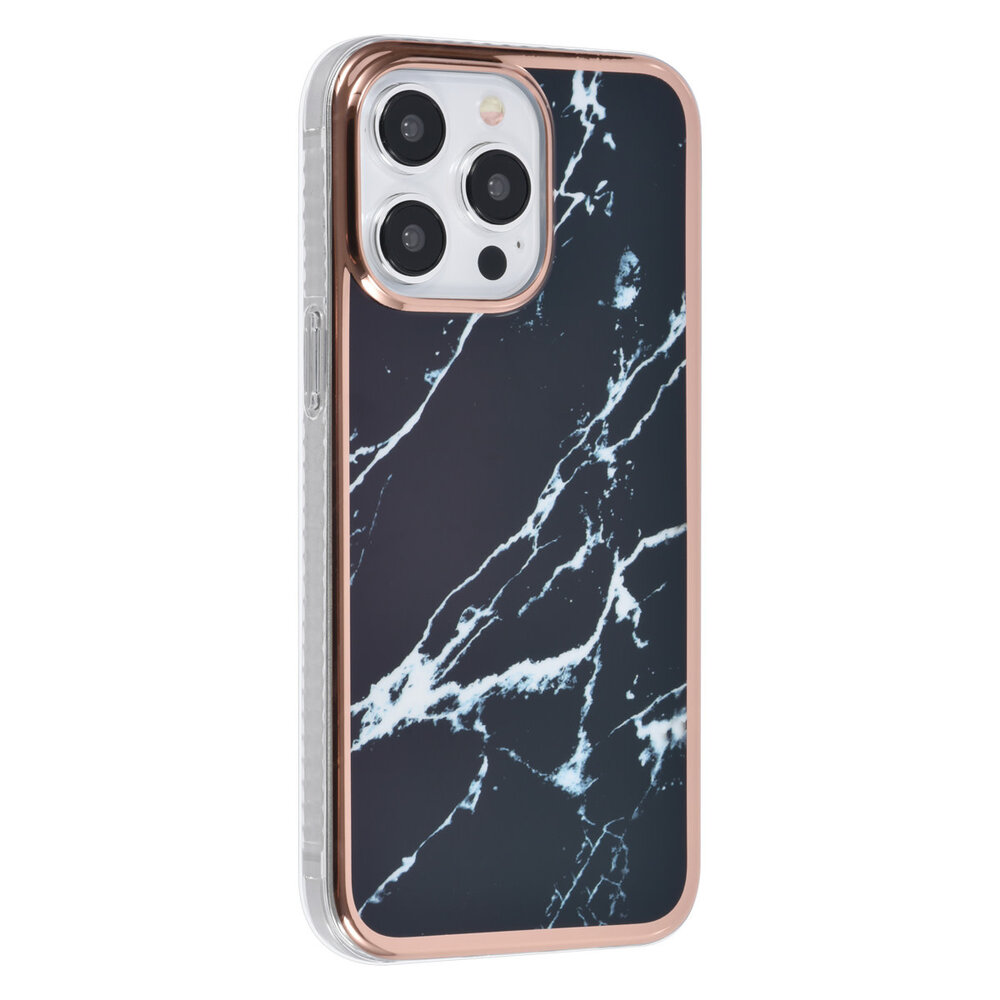 UNIQ Accessory UNIQ Accessory iPhone 15 Pro Max TPU Back Cover hoesje - Marble Black UNIQ Accessory UNIQ Accessory iPhone 15 Pro Max TPU Back Cover hoesje - Marble Black