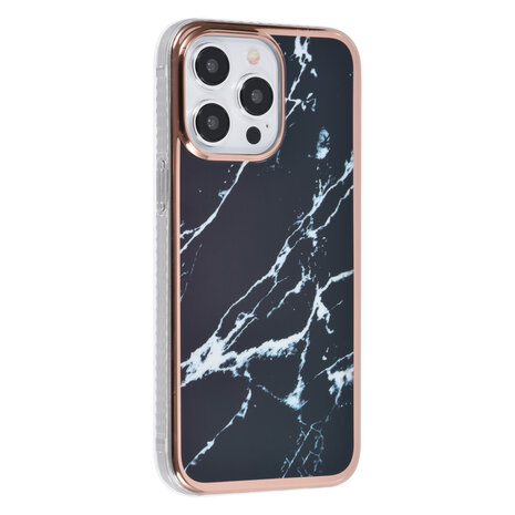 UNIQ Accessory UNIQ Accessory iPhone 15 Pro Max TPU Back Cover hoesje - Marble Black UNIQ Accessory UNIQ Accessory iPhone 15 Pro Max TPU Back Cover hoesje - Marble Black