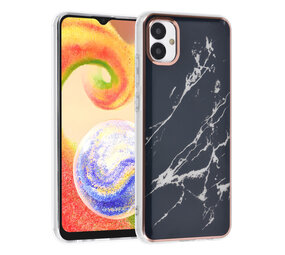 UNIQ Accessory UNIQ Accessory Samsung Galaxy A04 TPU Back Cover hoesje - Marble Black UNIQ Accessory UNIQ Accessory Samsung Galaxy A04 TPU Back Cover hoesje - Marble Black