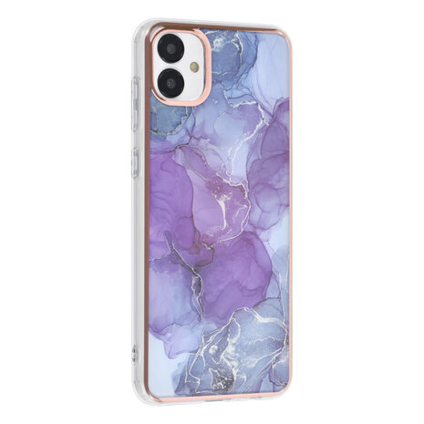 UNIQ Accessory UNIQ Accessory Samsung Galaxy A04e TPU Back Cover hoesje - Marble Purple UNIQ Accessory UNIQ Accessory Samsung Galaxy A04e TPU Back Cover hoesje - Marble Purple