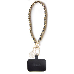 Guess Universal Wrist Chain - Tether Patch - 4G Charm - Black