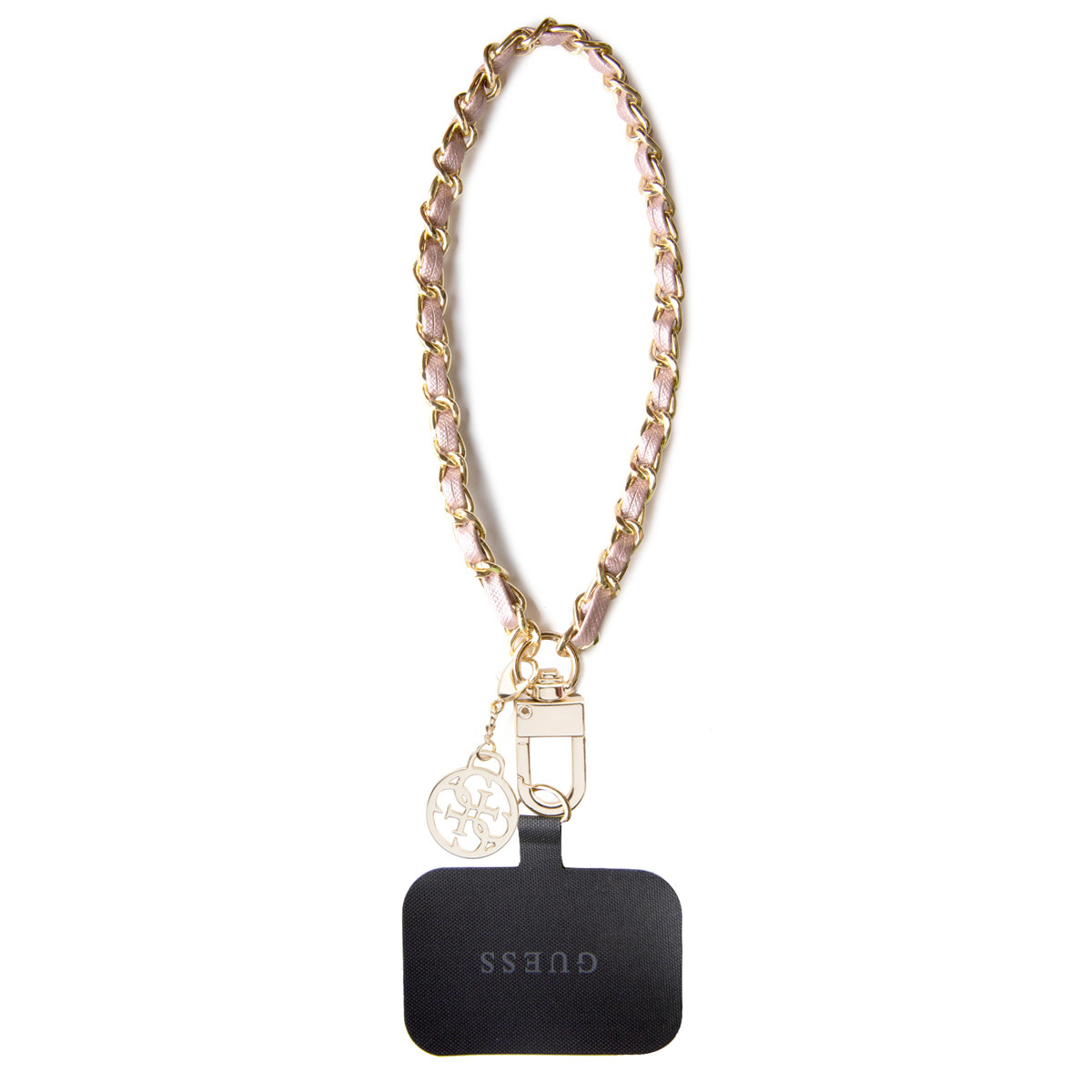 Guess Guess Universal Wrist Chain - Tether Patch - 4G Charm - Roze