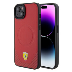 Ferrari iPhone 15 & 14 Plus Hardcase - Magsafe - Carbon - Red