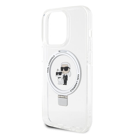Karl Lagerfeld Karl Lagerfeld Coque arrière en iPhone 15 Pro - Magsafe compatible - Ringstand - K&C - Blanc Karl Lagerfeld Karl Lagerfeld Coque arrière en iPhone 15 Pro - Magsafe compatible - Ringstand - K&C - Blanc